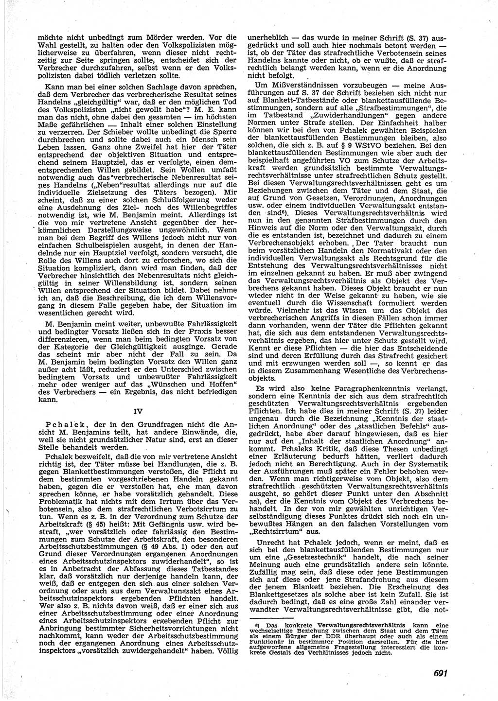 Neue Justiz (NJ), Zeitschrift für Recht und Rechtswissenschaft [Deutsche Demokratische Republik (DDR)], 9. Jahrgang 1955, Seite 691 (NJ DDR 1955, S. 691)