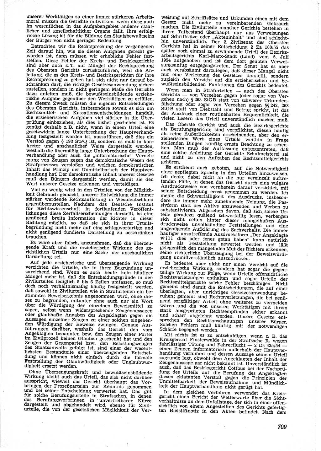 Neue Justiz (NJ), Zeitschrift für Recht und Rechtswissenschaft [Deutsche Demokratische Republik (DDR)], 9. Jahrgang 1955, Seite 709 (NJ DDR 1955, S. 709)