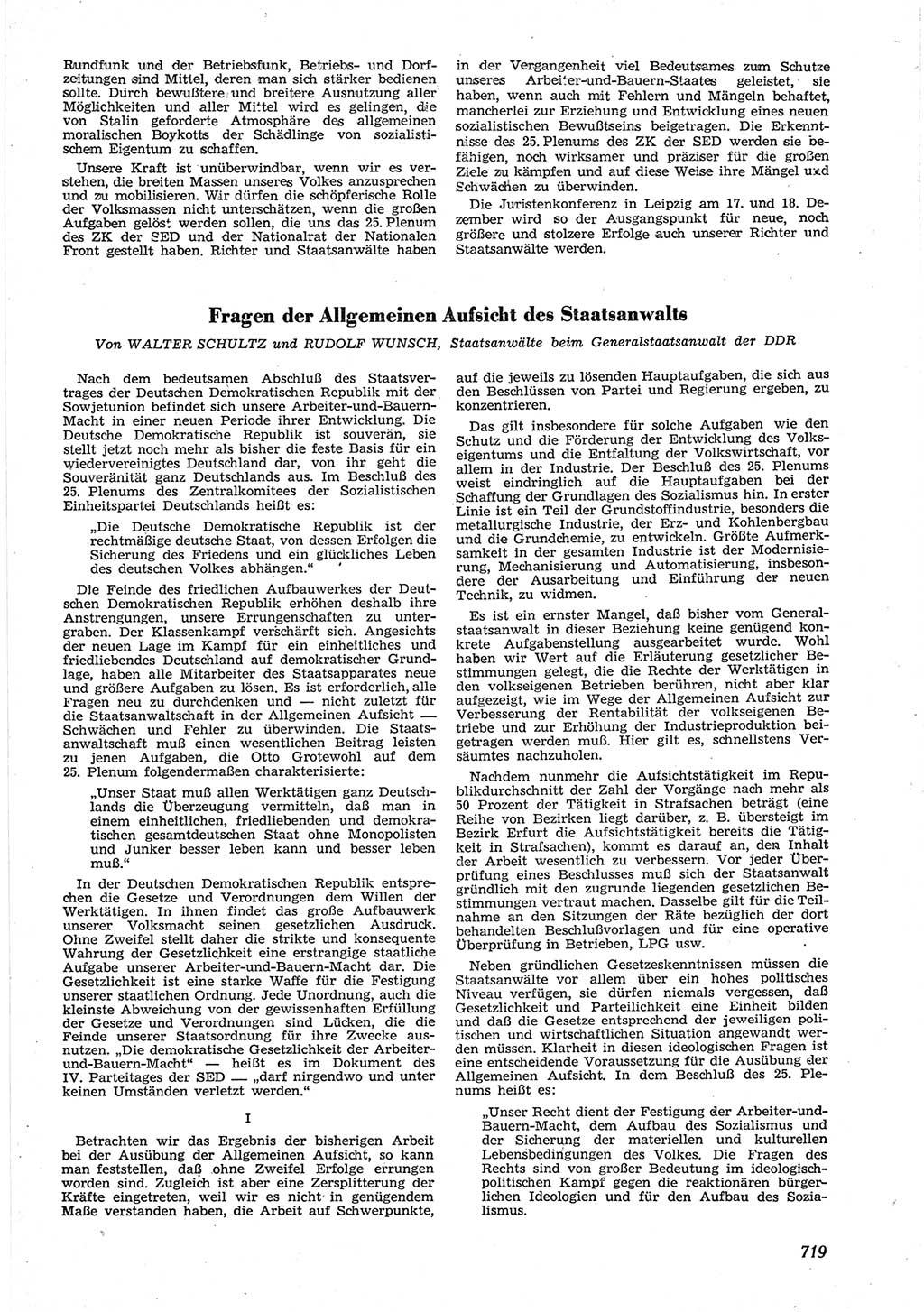 Neue Justiz (NJ), Zeitschrift für Recht und Rechtswissenschaft [Deutsche Demokratische Republik (DDR)], 9. Jahrgang 1955, Seite 719 (NJ DDR 1955, S. 719)