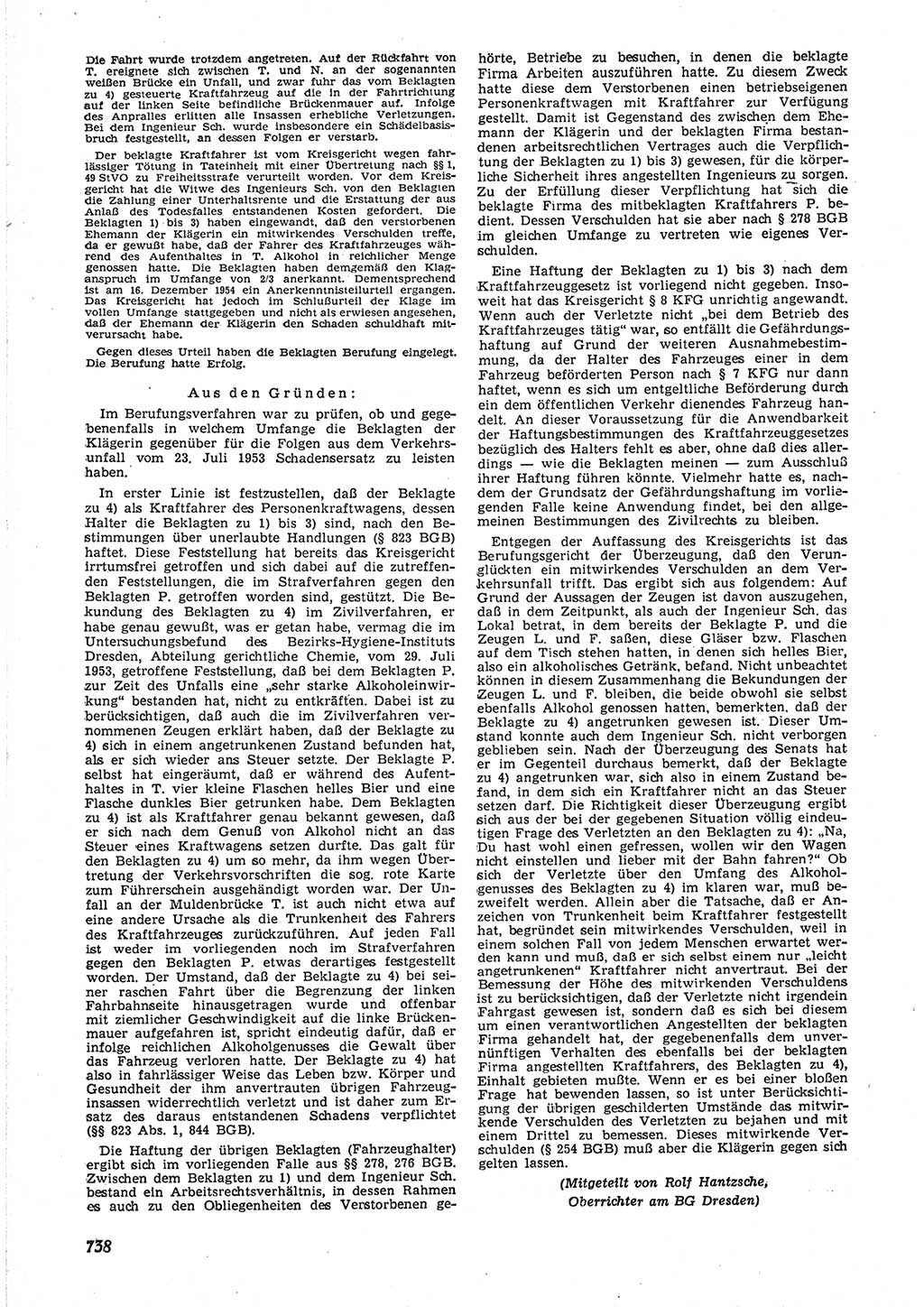 Neue Justiz (NJ), Zeitschrift für Recht und Rechtswissenschaft [Deutsche Demokratische Republik (DDR)], 9. Jahrgang 1955, Seite 738 (NJ DDR 1955, S. 738)