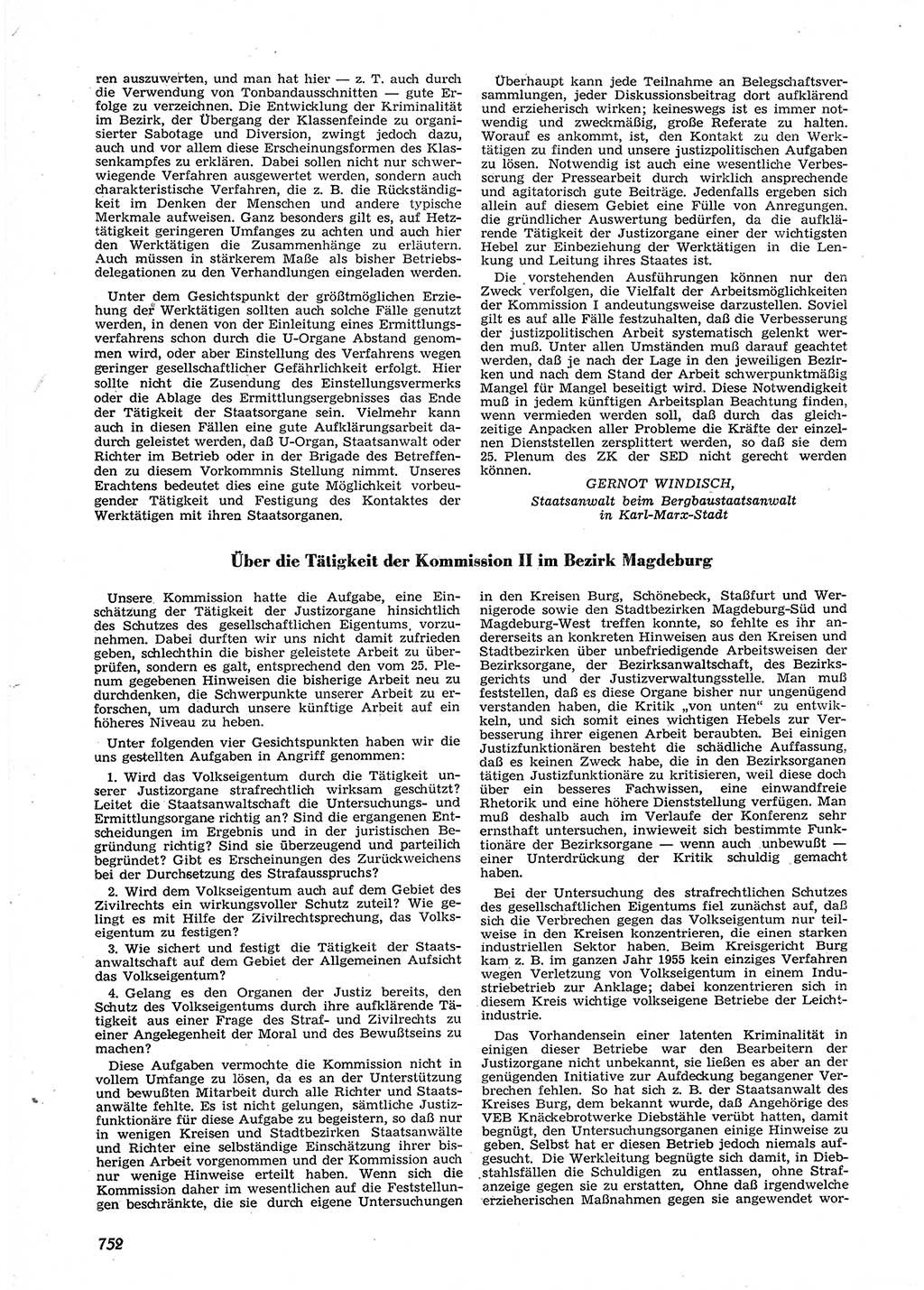 Neue Justiz (NJ), Zeitschrift für Recht und Rechtswissenschaft [Deutsche Demokratische Republik (DDR)], 9. Jahrgang 1955, Seite 752 (NJ DDR 1955, S. 752)
