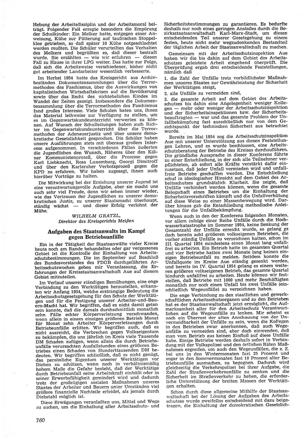 Neue Justiz (NJ), Zeitschrift für Recht und Rechtswissenschaft [Deutsche Demokratische Republik (DDR)], 9. Jahrgang 1955, Seite 760 (NJ DDR 1955, S. 760)