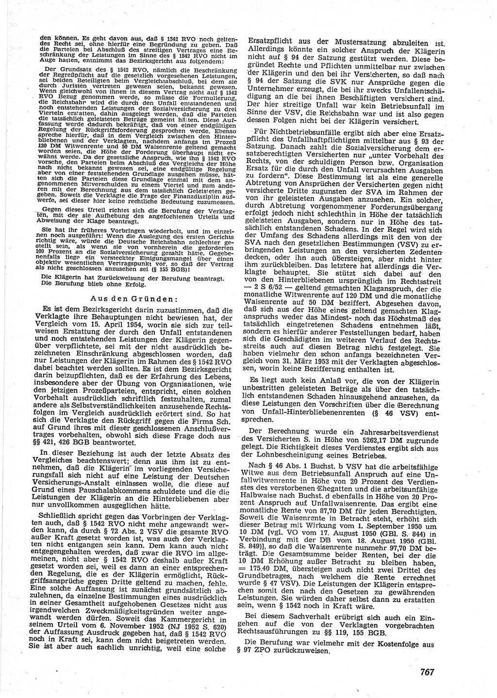 Neue Justiz (NJ), Zeitschrift für Recht und Rechtswissenschaft [Deutsche Demokratische Republik (DDR)], 9. Jahrgang 1955, Seite 767 (NJ DDR 1955, S. 767)
