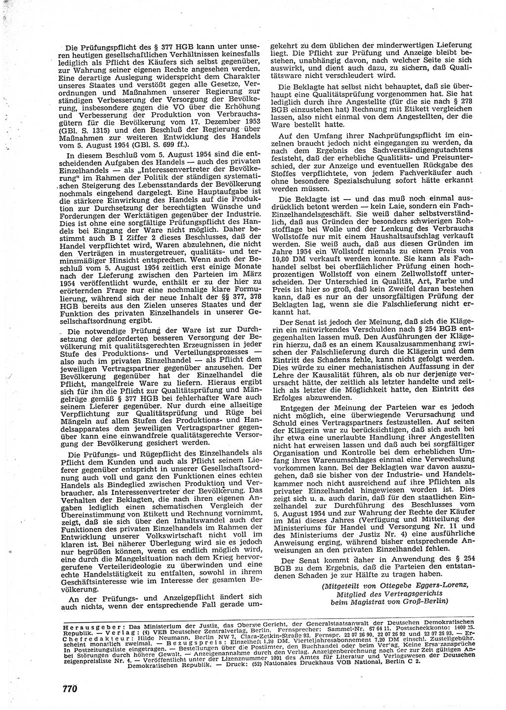 Neue Justiz (NJ), Zeitschrift für Recht und Rechtswissenschaft [Deutsche Demokratische Republik (DDR)], 9. Jahrgang 1955, Seite 770 (NJ DDR 1955, S. 770)