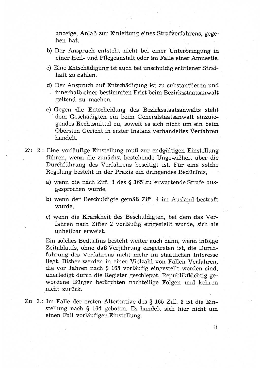 Bericht der Kommission zur Überprüfung der Anwendung der StPO (Strafprozeßordnung) [Deutsche Demokratische Republik (DDR)] 1956, Seite 11 (Ber. StPO DDR 1956, S. 11)