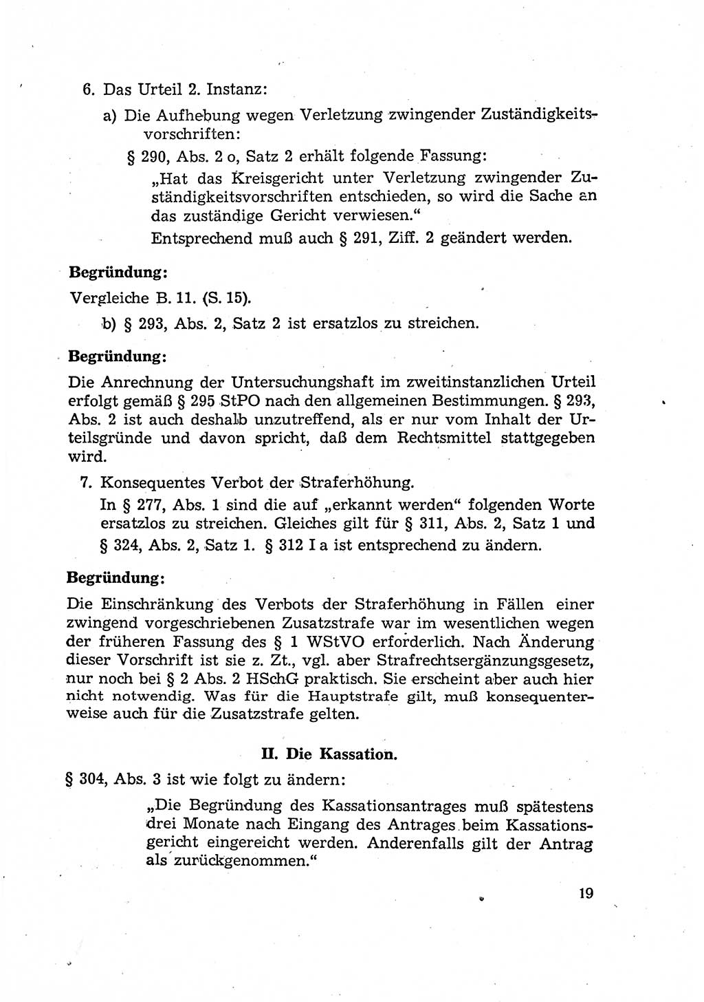Bericht der Kommission zur Überprüfung der Anwendung der StPO (Strafprozeßordnung) [Deutsche Demokratische Republik (DDR)] 1956, Seite 19 (Ber. StPO DDR 1956, S. 19)