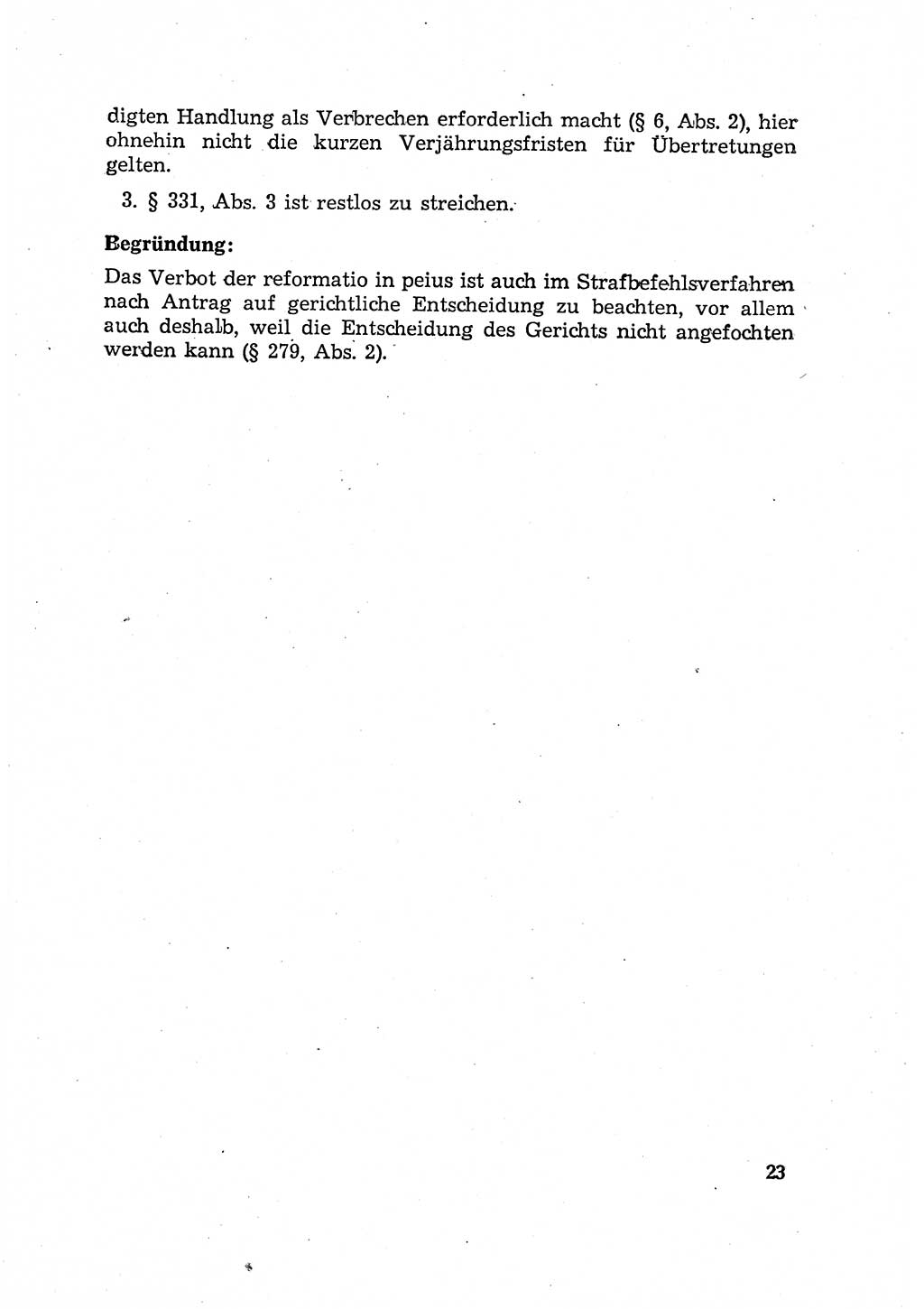 Bericht der Kommission zur Überprüfung der Anwendung der StPO (Strafprozeßordnung) [Deutsche Demokratische Republik (DDR)] 1956, Seite 23 (Ber. StPO DDR 1956, S. 23)