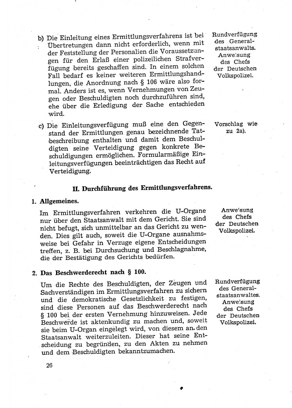 Bericht der Kommission zur Überprüfung der Anwendung der StPO (Strafprozeßordnung) [Deutsche Demokratische Republik (DDR)] 1956, Seite 26 (Ber. StPO DDR 1956, S. 26)