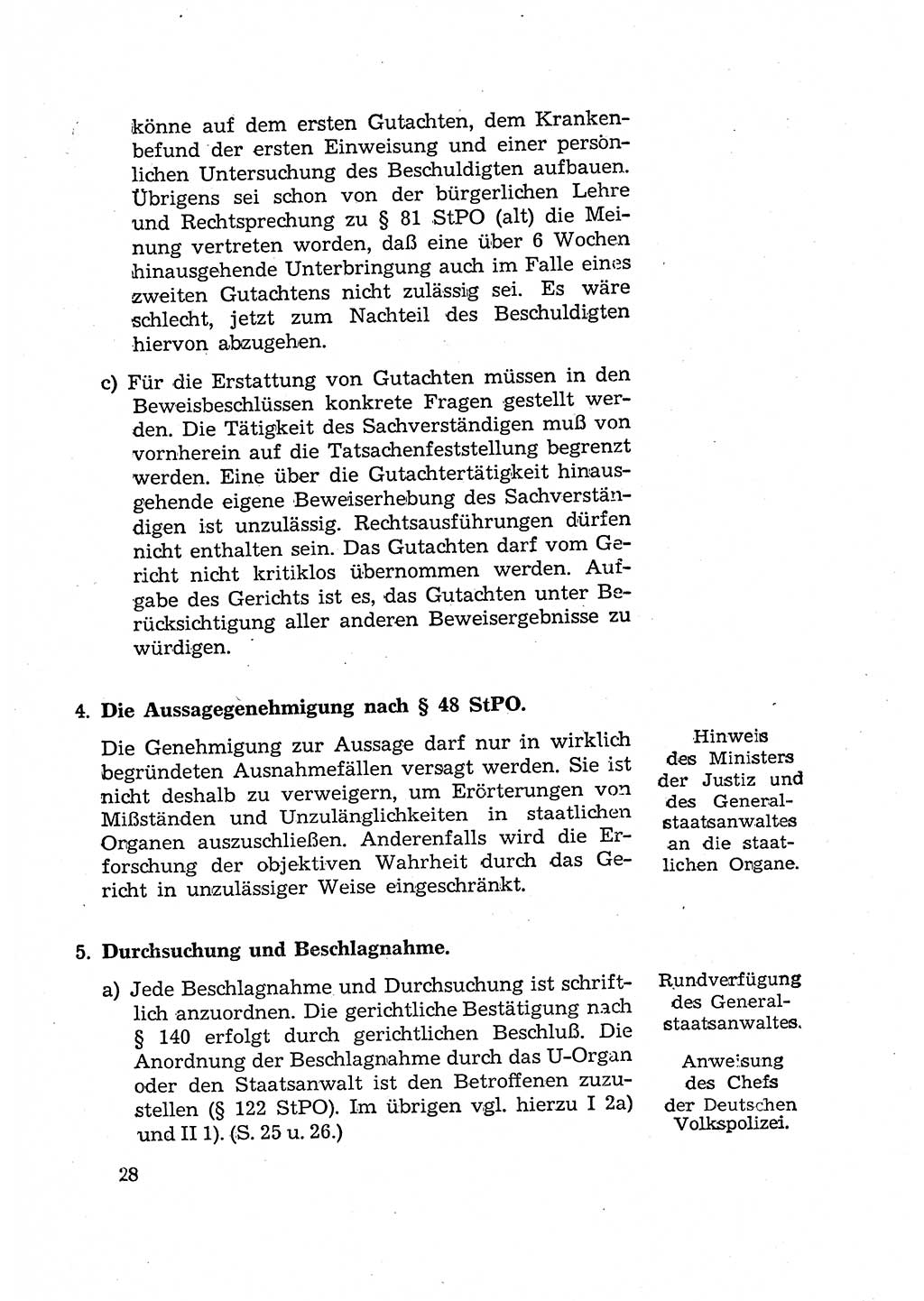 Bericht der Kommission zur Überprüfung der Anwendung der StPO (Strafprozeßordnung) [Deutsche Demokratische Republik (DDR)] 1956, Seite 28 (Ber. StPO DDR 1956, S. 28)