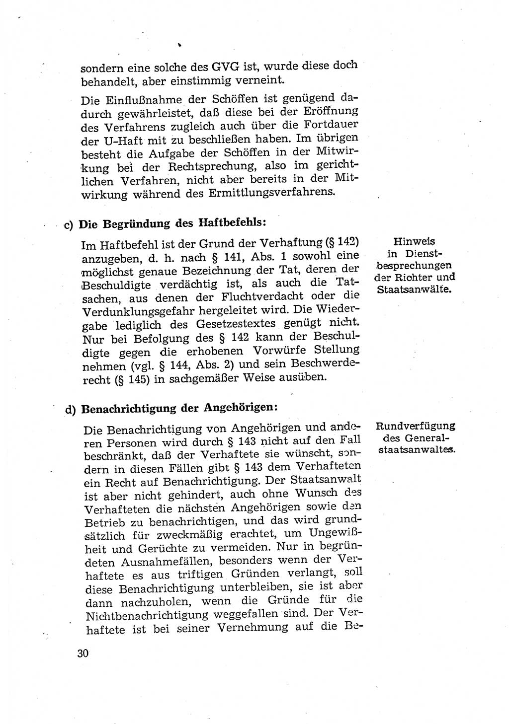 Bericht der Kommission zur Überprüfung der Anwendung der StPO (Strafprozeßordnung) [Deutsche Demokratische Republik (DDR)] 1956, Seite 30 (Ber. StPO DDR 1956, S. 30)