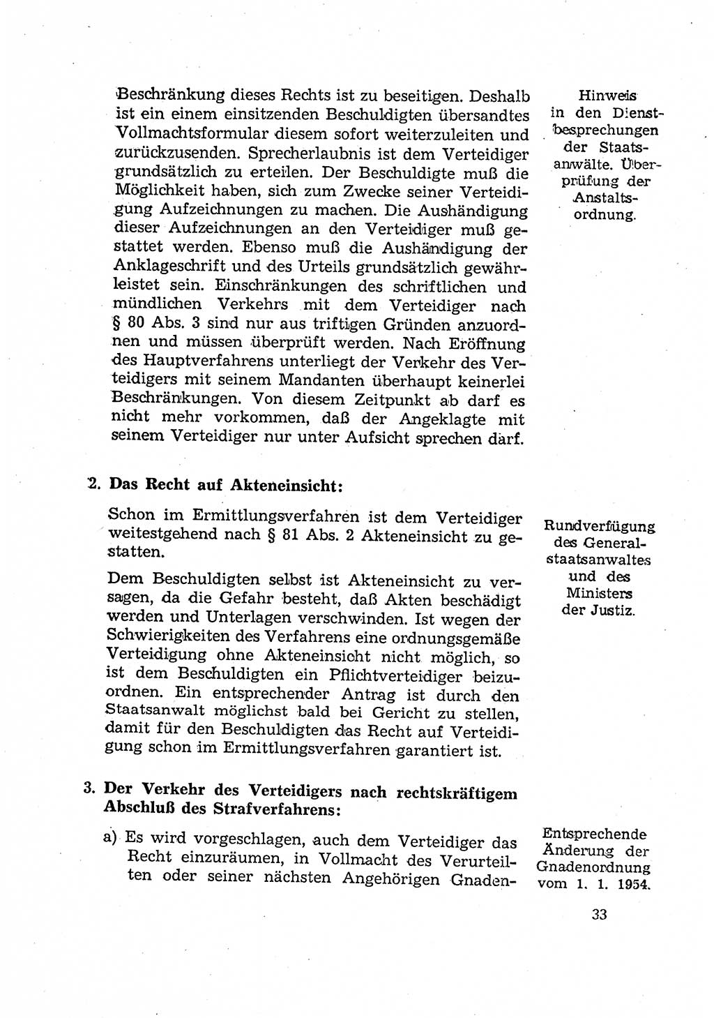 Bericht der Kommission zur Überprüfung der Anwendung der StPO (Strafprozeßordnung) [Deutsche Demokratische Republik (DDR)] 1956, Seite 33 (Ber. StPO DDR 1956, S. 33)