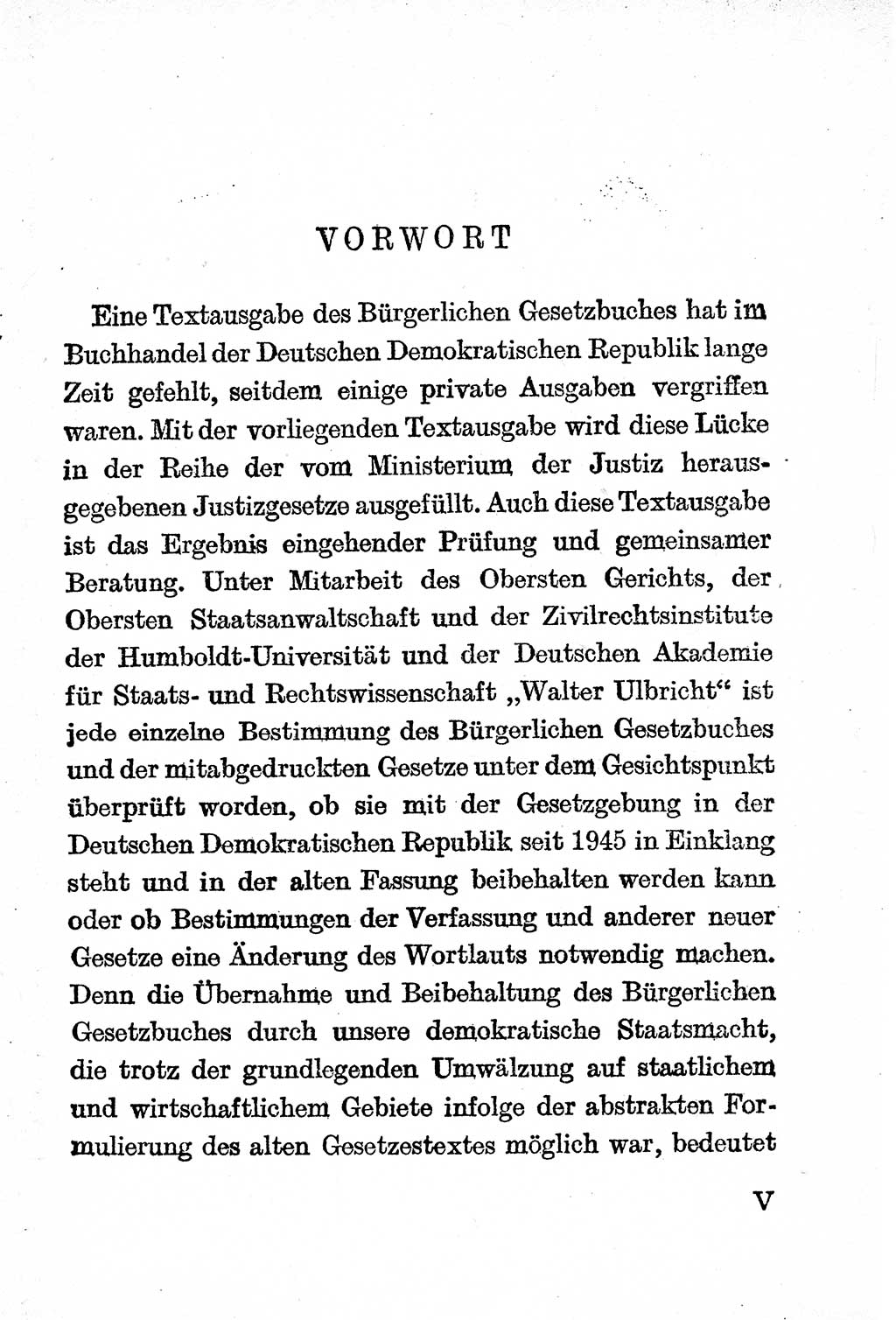 Einleitung Bürgerliches Gesetzbuch (BGB) nebst wichtigen Nebengesetzen [Deutsche Demokratische Republik (DDR)] 1956, Seite 5 (Einl. BGB Nebenges. DDR 1956, S. 5)
