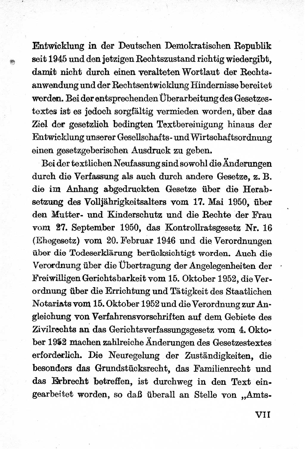 Einleitung Bürgerliches Gesetzbuch (BGB) nebst wichtigen Nebengesetzen [Deutsche Demokratische Republik (DDR)] 1956, Seite 7 (Einl. BGB Nebenges. DDR 1956, S. 7)