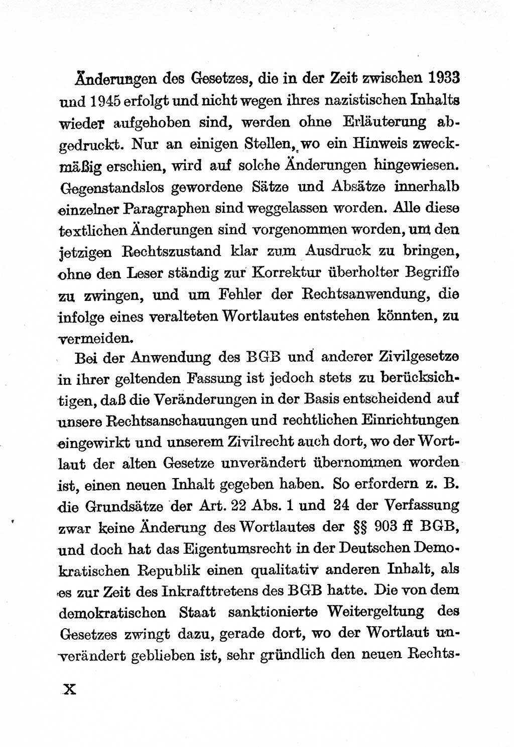 Einleitung Bürgerliches Gesetzbuch (BGB) nebst wichtigen Nebengesetzen [Deutsche Demokratische Republik (DDR)] 1956, Seite 10 (Einl. BGB Nebenges. DDR 1956, S. 10)