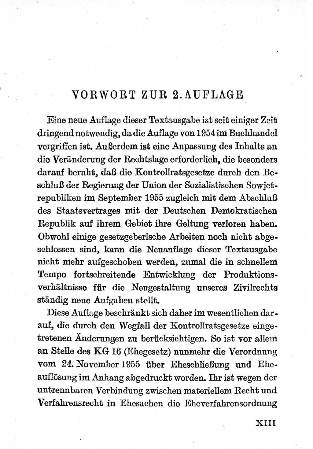 Einleitung Bürgerliches Gesetzbuch (BGB) nebst wichtigen Nebengesetzen [Deutsche Demokratische Republik (DDR)] 1956, Seite 13 (Einl. BGB Nebenges. DDR 1956, S. 13)