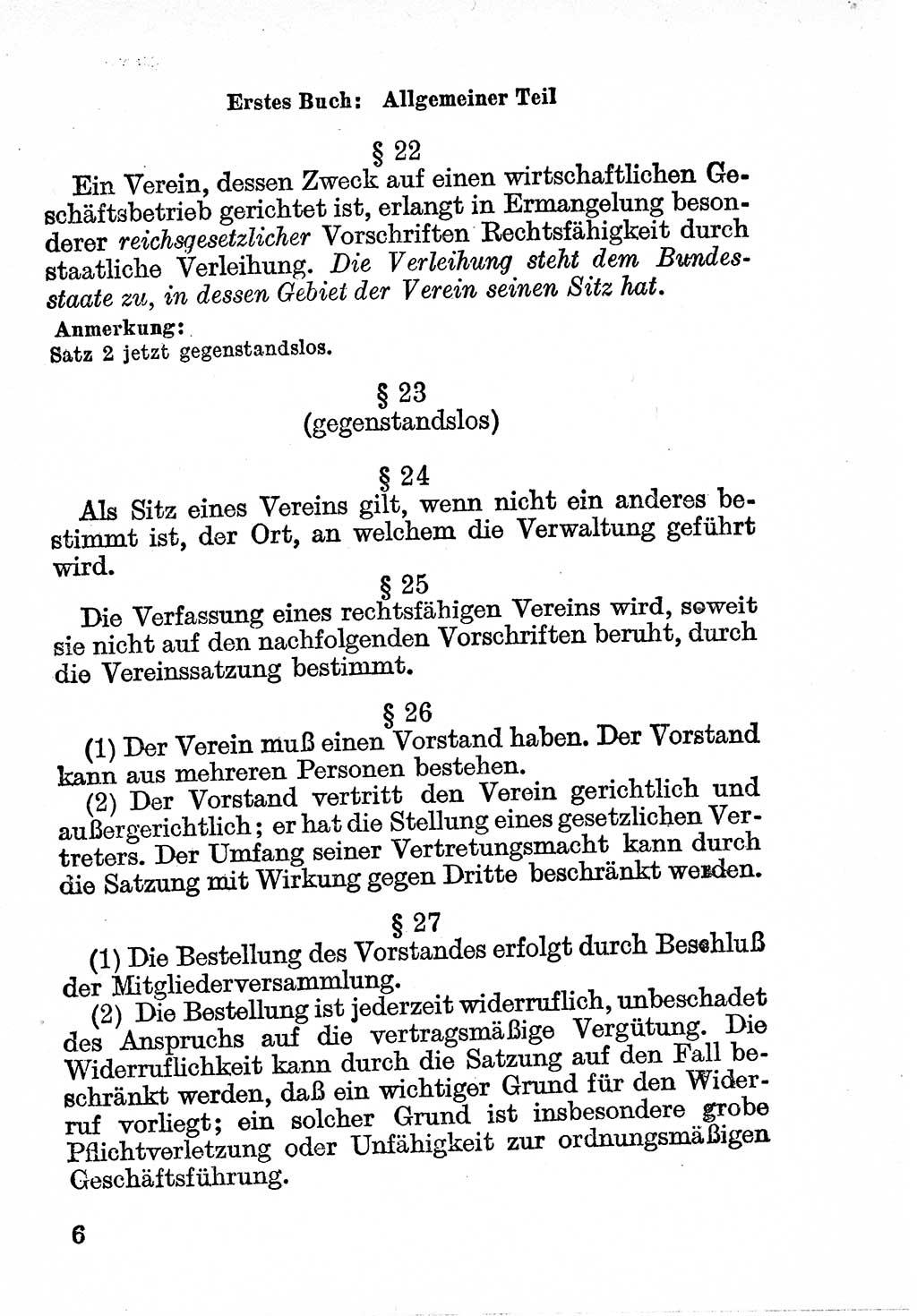 Bürgerliches Gesetzbuch (BGB) nebst wichtigen Nebengesetzen [Deutsche Demokratische Republik (DDR)] 1956, Seite 6 (BGB Nebenges. DDR 1956, S. 6)