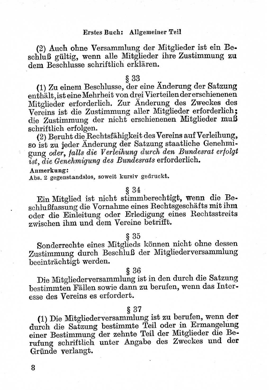 Bürgerliches Gesetzbuch (BGB) nebst wichtigen Nebengesetzen [Deutsche Demokratische Republik (DDR)] 1956, Seite 8 (BGB Nebenges. DDR 1956, S. 8)
