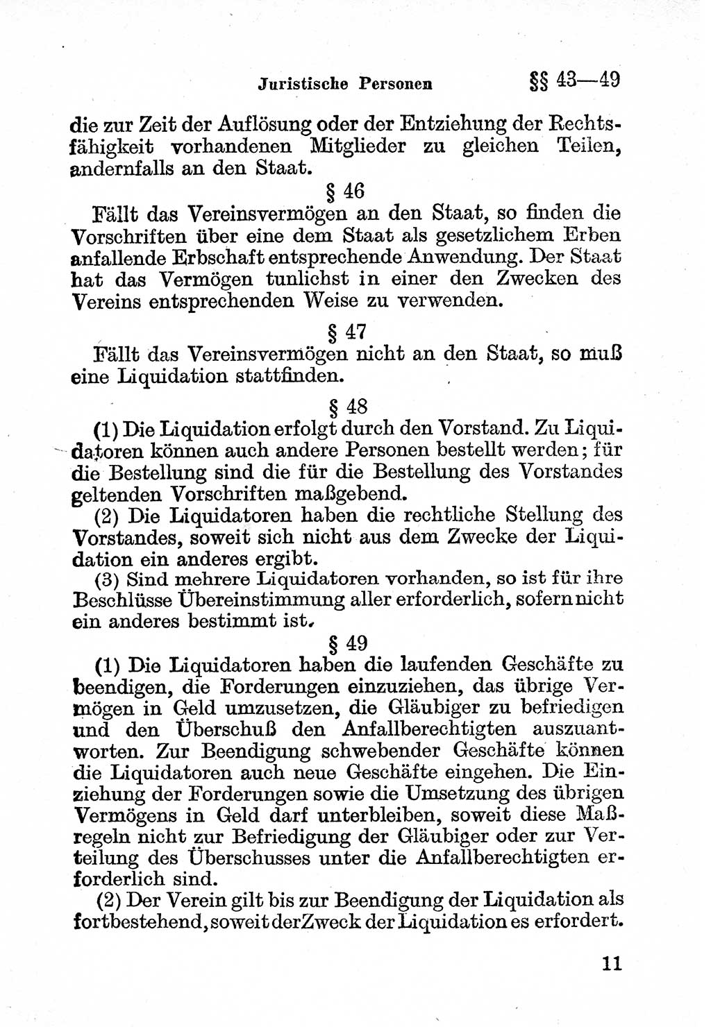 Bürgerliches Gesetzbuch (BGB) nebst wichtigen Nebengesetzen [Deutsche Demokratische Republik (DDR)] 1956, Seite 11 (BGB Nebenges. DDR 1956, S. 11)