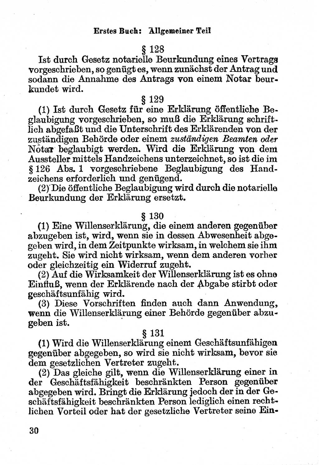 Bürgerliches Gesetzbuch (BGB) nebst wichtigen Nebengesetzen [Deutsche Demokratische Republik (DDR)] 1956, Seite 30 (BGB Nebenges. DDR 1956, S. 30)