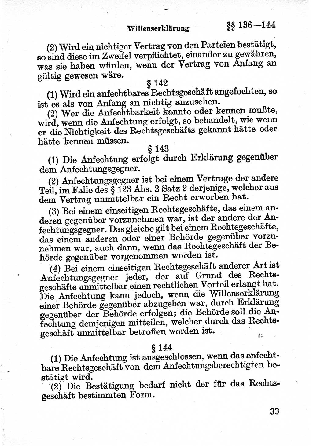 Bürgerliches Gesetzbuch (BGB) nebst wichtigen Nebengesetzen [Deutsche Demokratische Republik (DDR)] 1956, Seite 33 (BGB Nebenges. DDR 1956, S. 33)