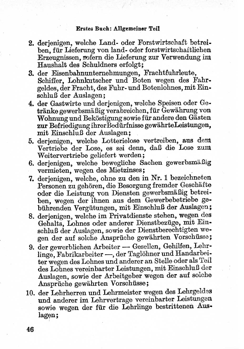 Bürgerliches Gesetzbuch (BGB) nebst wichtigen Nebengesetzen [Deutsche Demokratische Republik (DDR)] 1956, Seite 46 (BGB Nebenges. DDR 1956, S. 46)