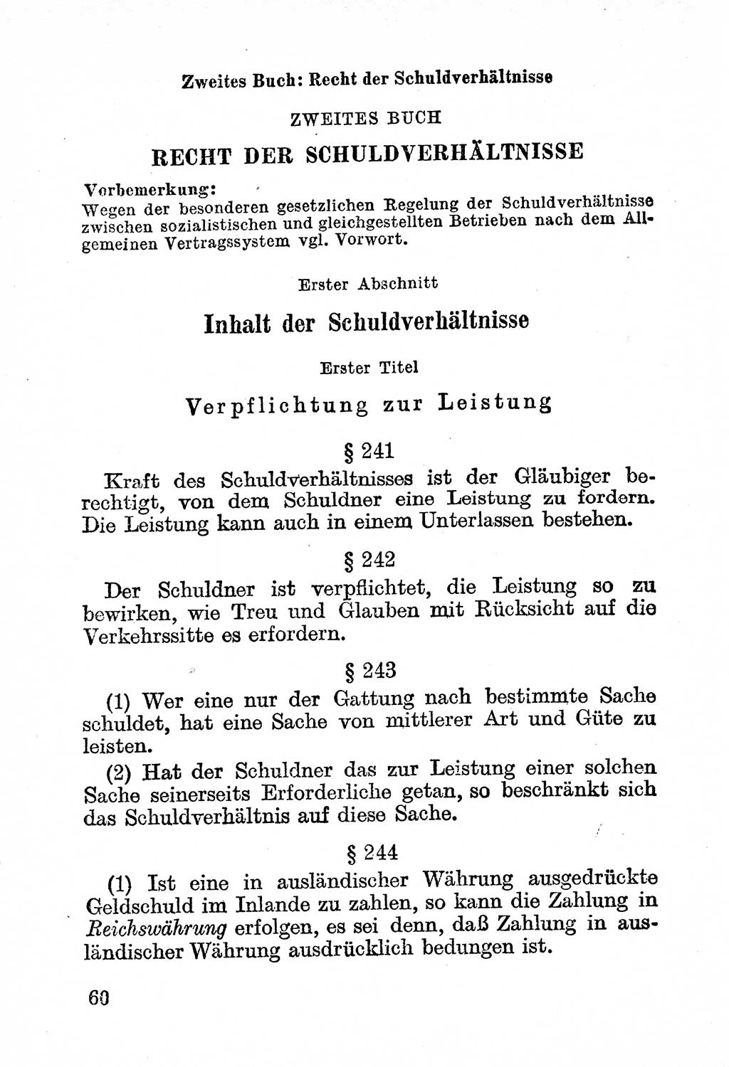 Bürgerliches Gesetzbuch (BGB) nebst wichtigen Nebengesetzen [Deutsche Demokratische Republik (DDR)] 1956, Seite 60 (BGB Nebenges. DDR 1956, S. 60)