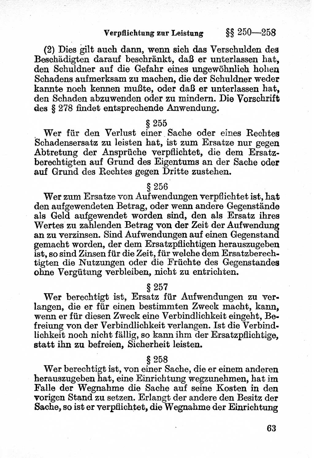 Bürgerliches Gesetzbuch (BGB) nebst wichtigen Nebengesetzen [Deutsche Demokratische Republik (DDR)] 1956, Seite 63 (BGB Nebenges. DDR 1956, S. 63)