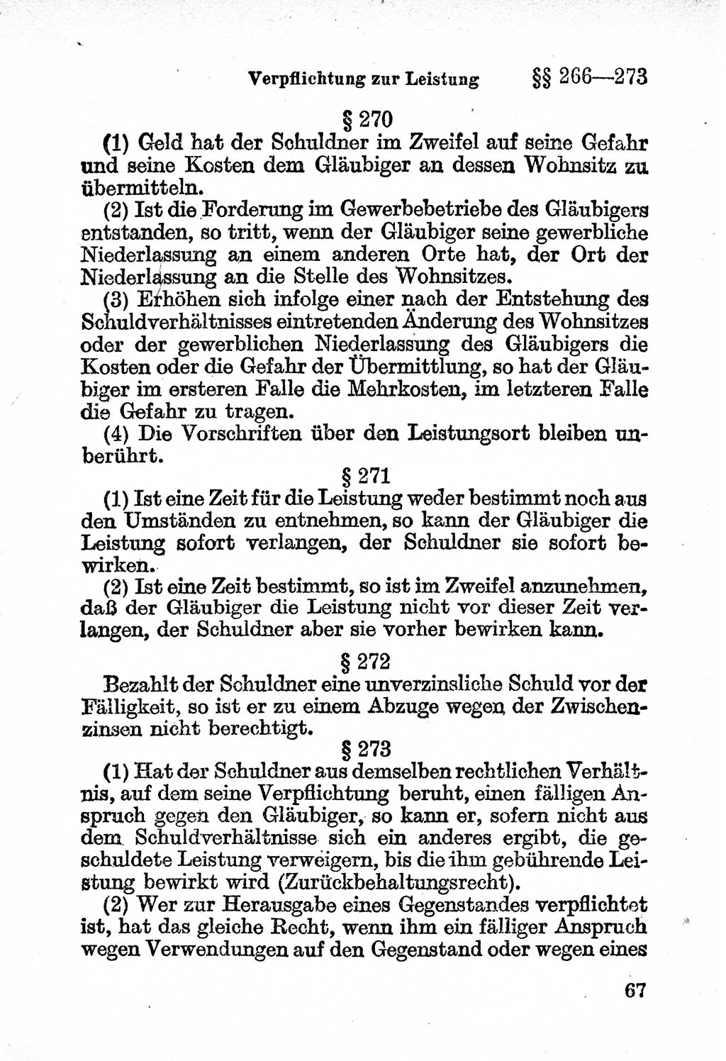Bürgerliches Gesetzbuch (BGB) nebst wichtigen Nebengesetzen [Deutsche Demokratische Republik (DDR)] 1956, Seite 67 (BGB Nebenges. DDR 1956, S. 67)