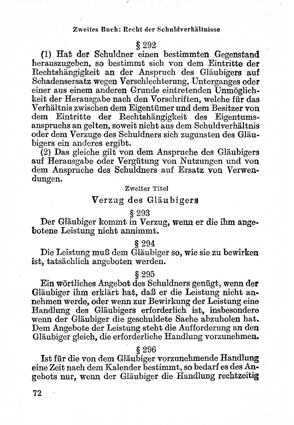 Bürgerliches Gesetzbuch (BGB) nebst wichtigen Nebengesetzen [Deutsche Demokratische Republik (DDR)] 1956, Seite 72 (BGB Nebenges. DDR 1956, S. 72)