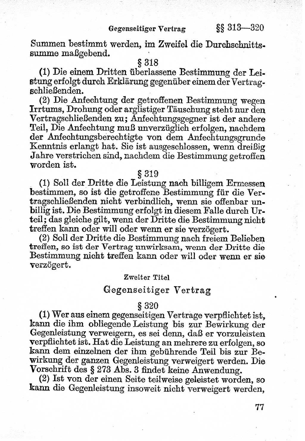 Bürgerliches Gesetzbuch (BGB) nebst wichtigen Nebengesetzen [Deutsche Demokratische Republik (DDR)] 1956, Seite 77 (BGB Nebenges. DDR 1956, S. 77)