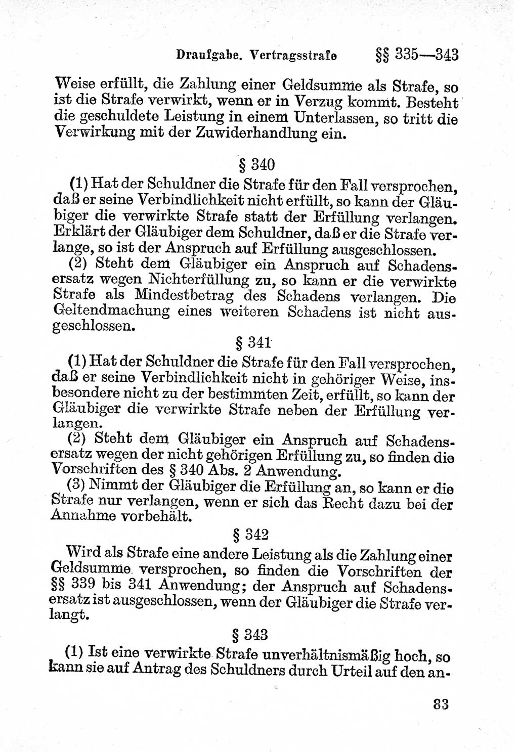 Bürgerliches Gesetzbuch (BGB) nebst wichtigen Nebengesetzen [Deutsche Demokratische Republik (DDR)] 1956, Seite 83 (BGB Nebenges. DDR 1956, S. 83)