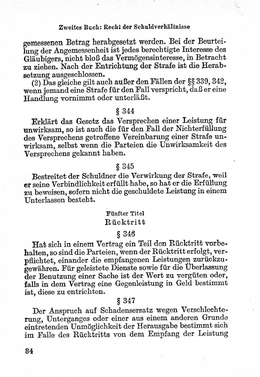 Bürgerliches Gesetzbuch (BGB) nebst wichtigen Nebengesetzen [Deutsche Demokratische Republik (DDR)] 1956, Seite 84 (BGB Nebenges. DDR 1956, S. 84)