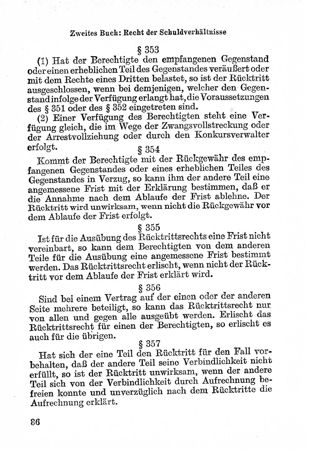 Bürgerliches Gesetzbuch (BGB) nebst wichtigen Nebengesetzen [Deutsche Demokratische Republik (DDR)] 1956, Seite 86 (BGB Nebenges. DDR 1956, S. 86)