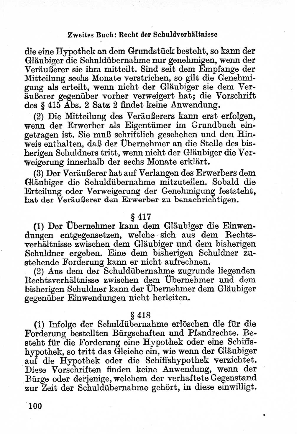 Bürgerliches Gesetzbuch (BGB) nebst wichtigen Nebengesetzen [Deutsche Demokratische Republik (DDR)] 1956, Seite 100 (BGB Nebenges. DDR 1956, S. 100)