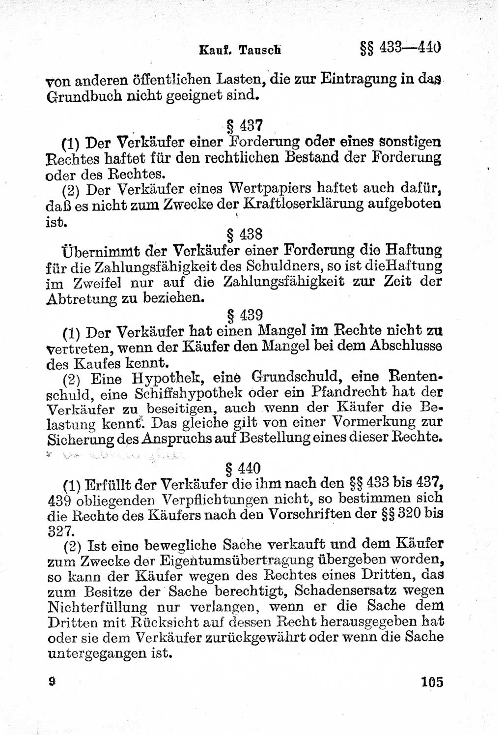 Bürgerliches Gesetzbuch (BGB) nebst wichtigen Nebengesetzen [Deutsche Demokratische Republik (DDR)] 1956, Seite 105 (BGB Nebenges. DDR 1956, S. 105)