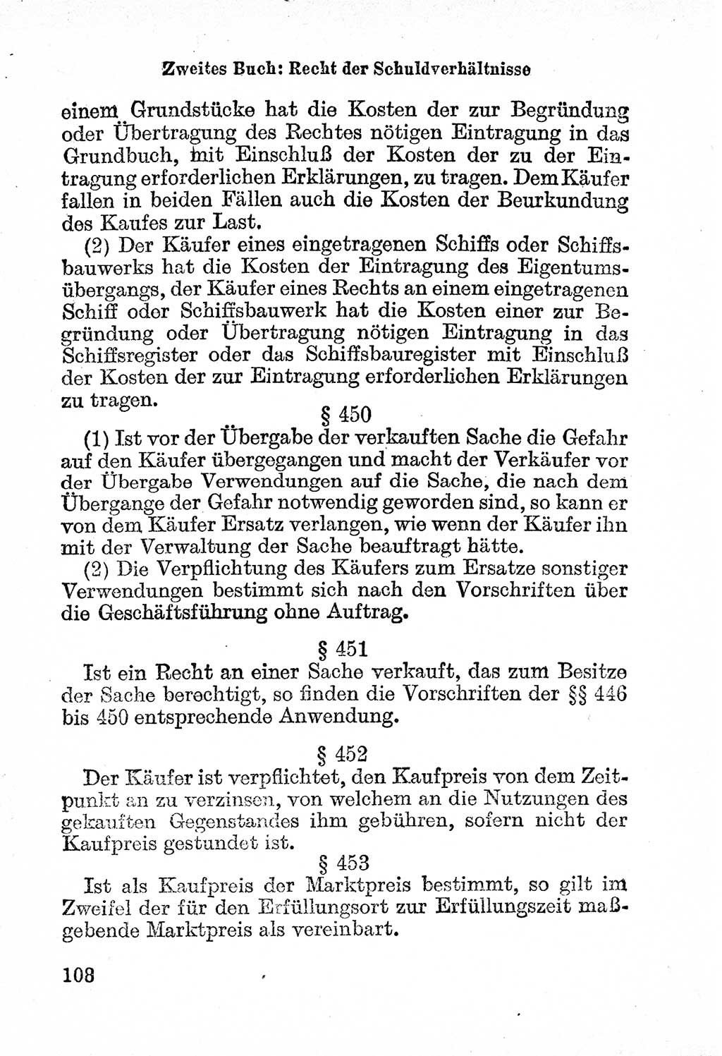 Bürgerliches Gesetzbuch (BGB) nebst wichtigen Nebengesetzen [Deutsche Demokratische Republik (DDR)] 1956, Seite 108 (BGB Nebenges. DDR 1956, S. 108)