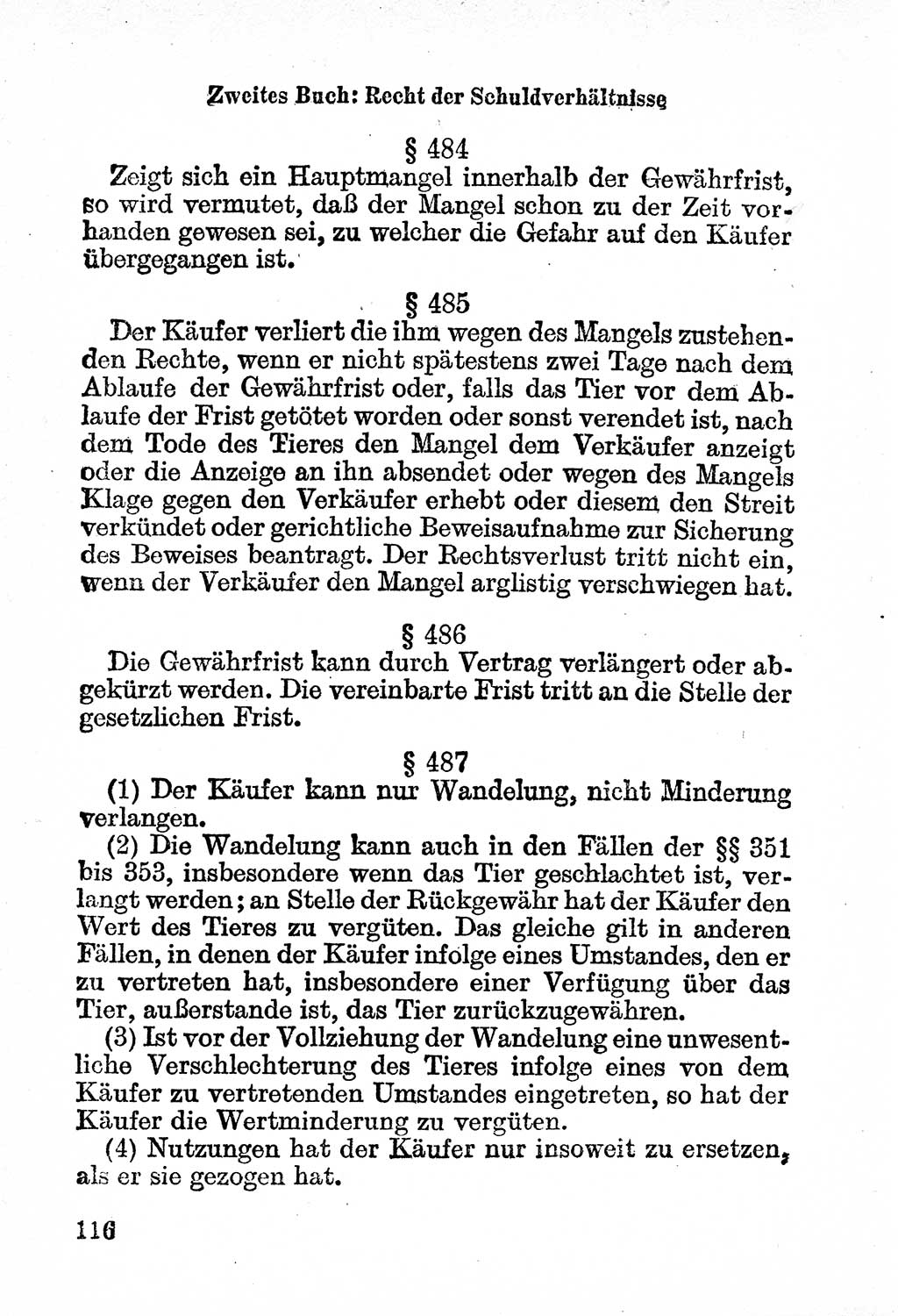 Bürgerliches Gesetzbuch (BGB) nebst wichtigen Nebengesetzen [Deutsche Demokratische Republik (DDR)] 1956, Seite 116 (BGB Nebenges. DDR 1956, S. 116)