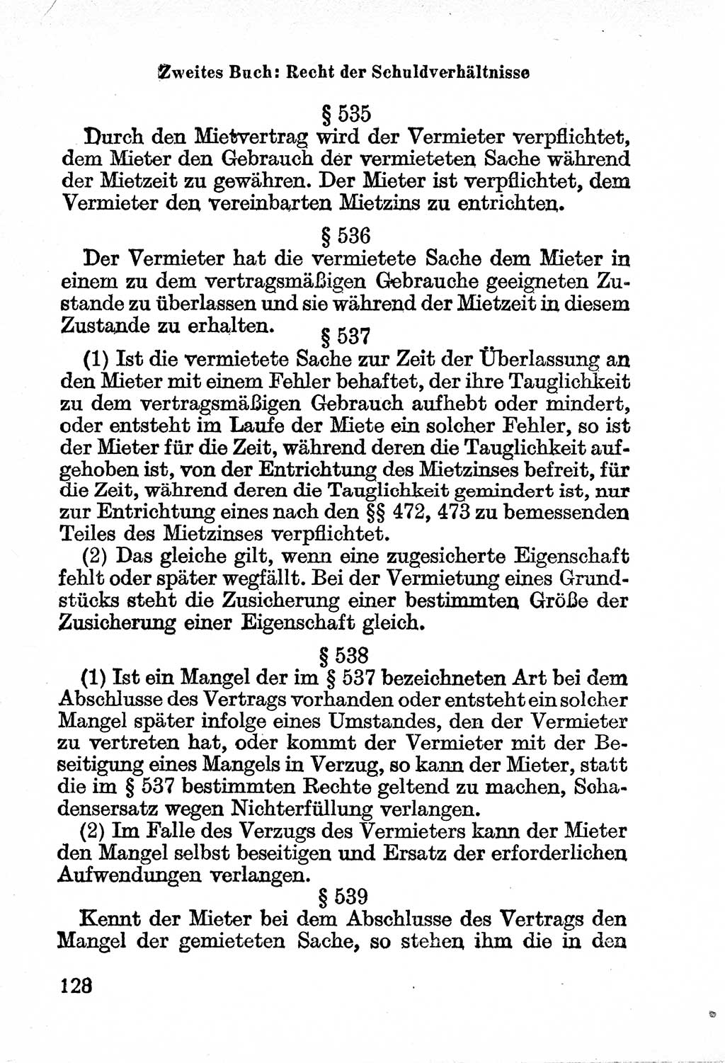 Bürgerliches Gesetzbuch (BGB) nebst wichtigen Nebengesetzen [Deutsche Demokratische Republik (DDR)] 1956, Seite 128 (BGB Nebenges. DDR 1956, S. 128)