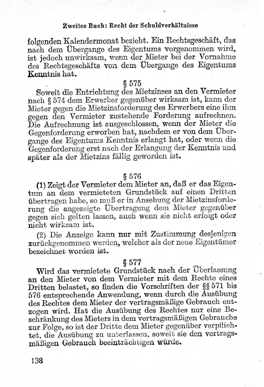 Bürgerliches Gesetzbuch (BGB) nebst wichtigen Nebengesetzen [Deutsche Demokratische Republik (DDR)] 1956, Seite 138 (BGB Nebenges. DDR 1956, S. 138)