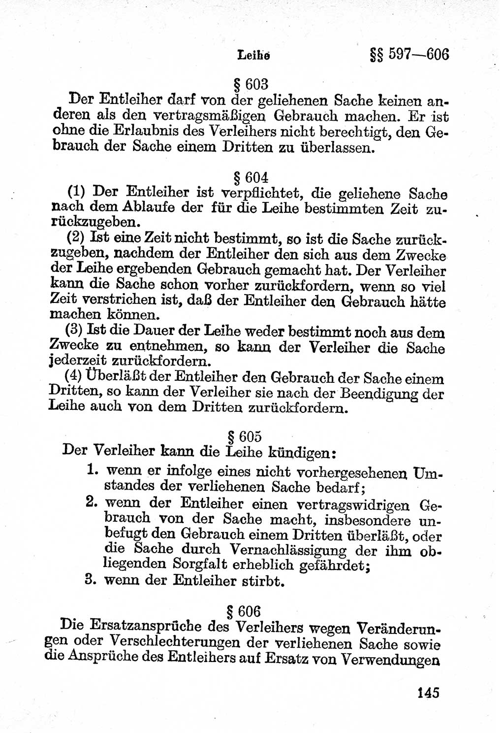 Bürgerliches Gesetzbuch (BGB) nebst wichtigen Nebengesetzen [Deutsche Demokratische Republik (DDR)] 1956, Seite 145 (BGB Nebenges. DDR 1956, S. 145)