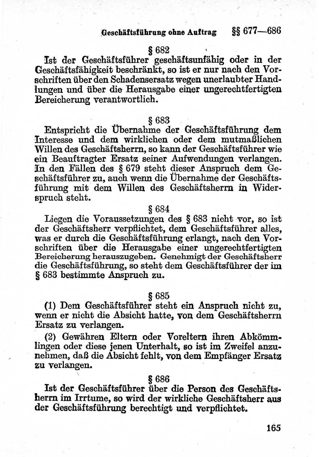 Bürgerliches Gesetzbuch (BGB) nebst wichtigen Nebengesetzen [Deutsche Demokratische Republik (DDR)] 1956, Seite 165 (BGB Nebenges. DDR 1956, S. 165)