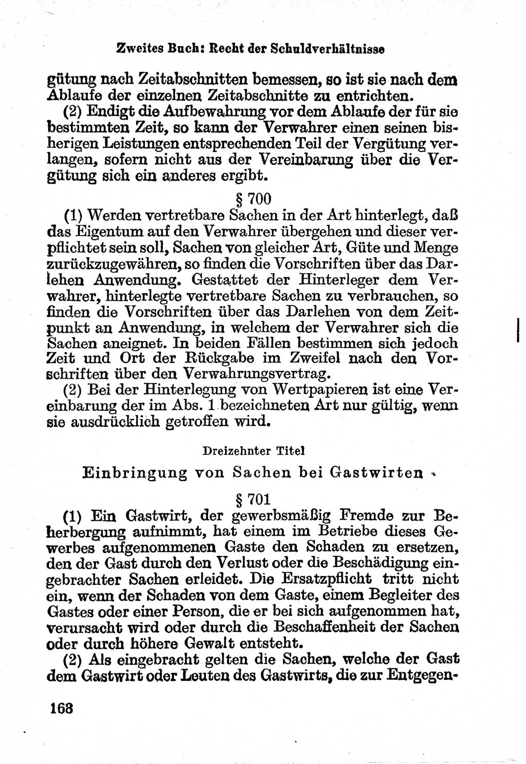 Bürgerliches Gesetzbuch (BGB) nebst wichtigen Nebengesetzen [Deutsche Demokratische Republik (DDR)] 1956, Seite 168 (BGB Nebenges. DDR 1956, S. 168)
