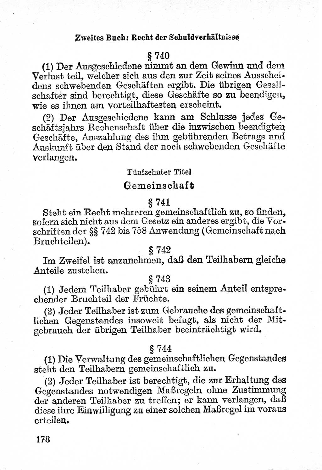 Bürgerliches Gesetzbuch (BGB) nebst wichtigen Nebengesetzen [Deutsche Demokratische Republik (DDR)] 1956, Seite 178 (BGB Nebenges. DDR 1956, S. 178)