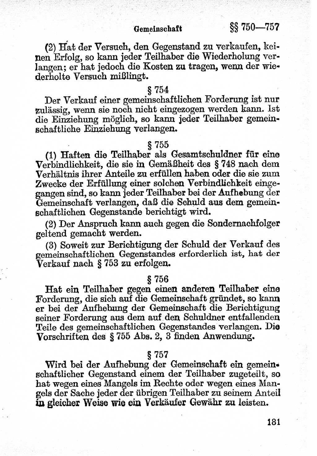 Bürgerliches Gesetzbuch (BGB) nebst wichtigen Nebengesetzen [Deutsche Demokratische Republik (DDR)] 1956, Seite 181 (BGB Nebenges. DDR 1956, S. 181)