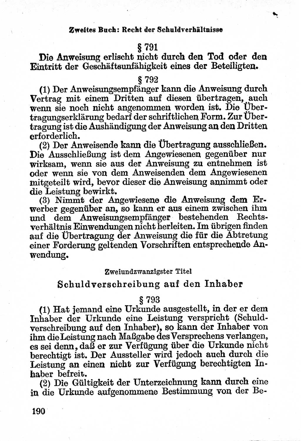 Bürgerliches Gesetzbuch (BGB) nebst wichtigen Nebengesetzen [Deutsche Demokratische Republik (DDR)] 1956, Seite 190 (BGB Nebenges. DDR 1956, S. 190)