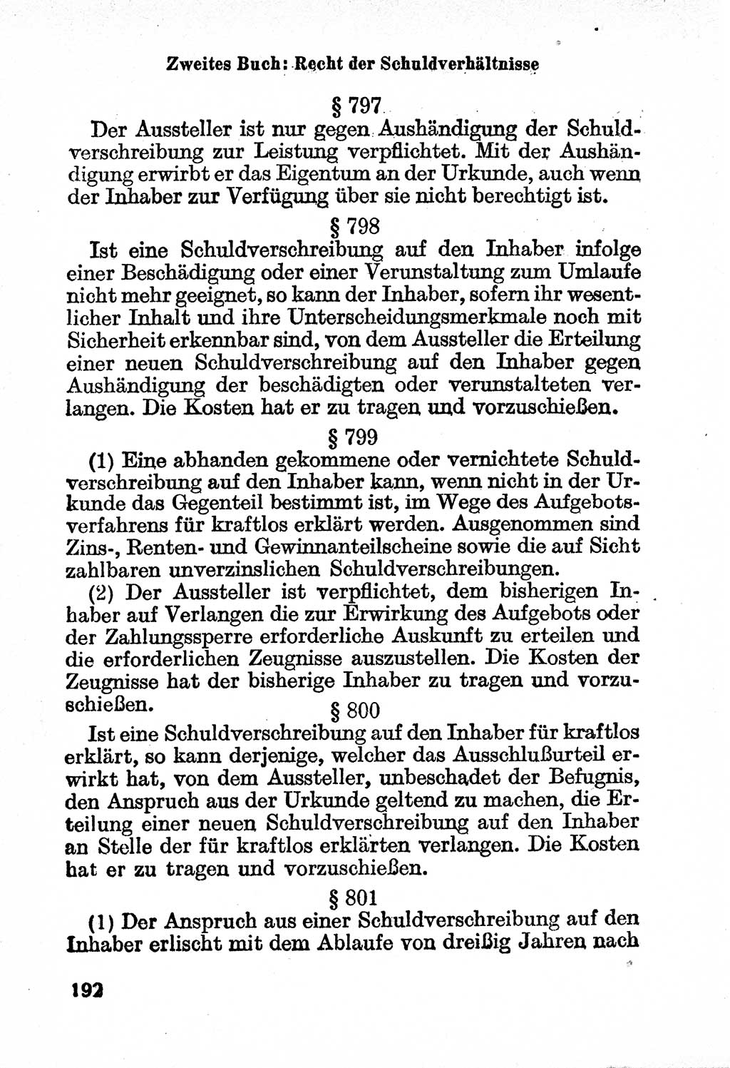 Bürgerliches Gesetzbuch (BGB) nebst wichtigen Nebengesetzen [Deutsche Demokratische Republik (DDR)] 1956, Seite 192 (BGB Nebenges. DDR 1956, S. 192)