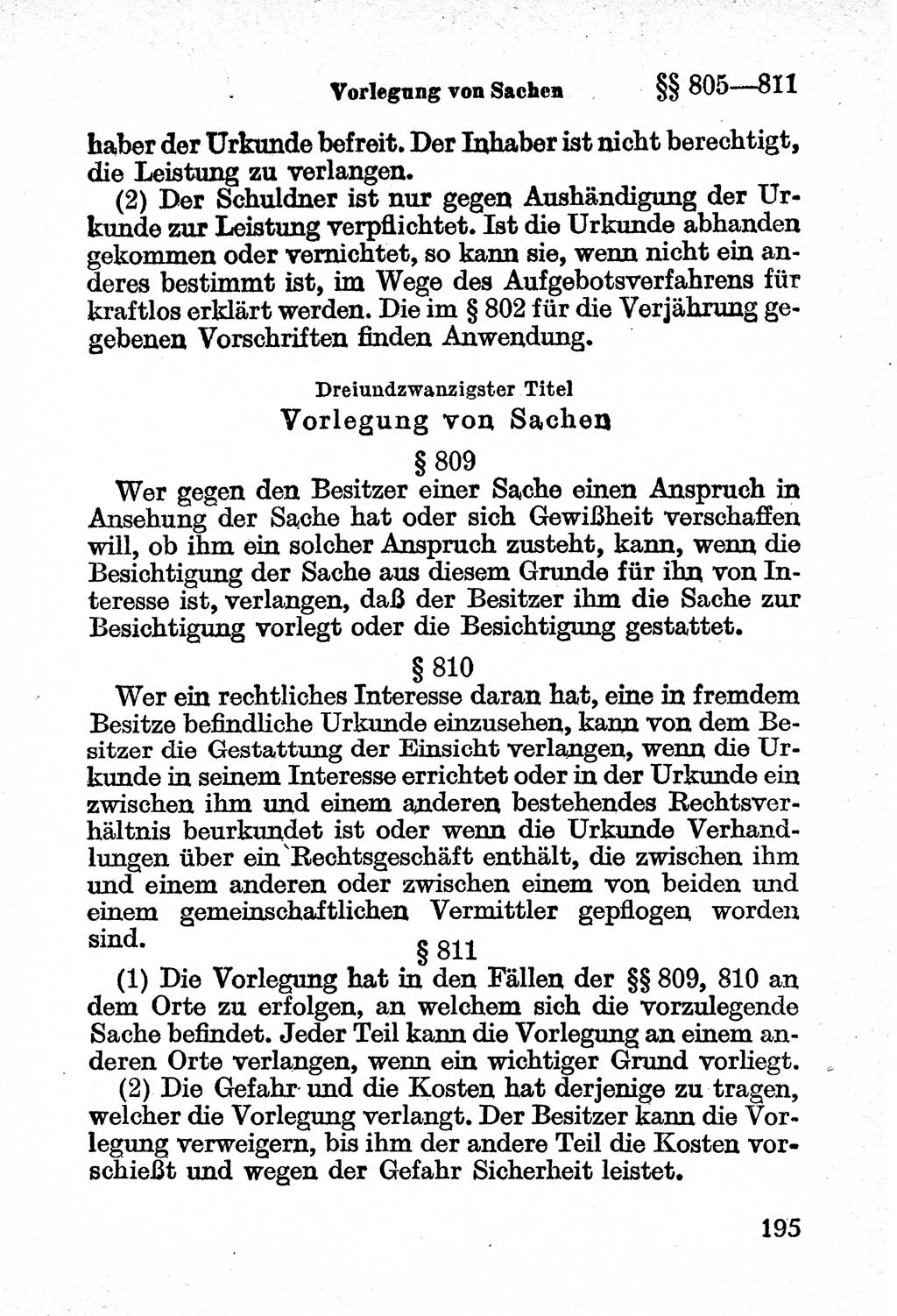 Bürgerliches Gesetzbuch (BGB) nebst wichtigen Nebengesetzen [Deutsche Demokratische Republik (DDR)] 1956, Seite 195 (BGB Nebenges. DDR 1956, S. 195)