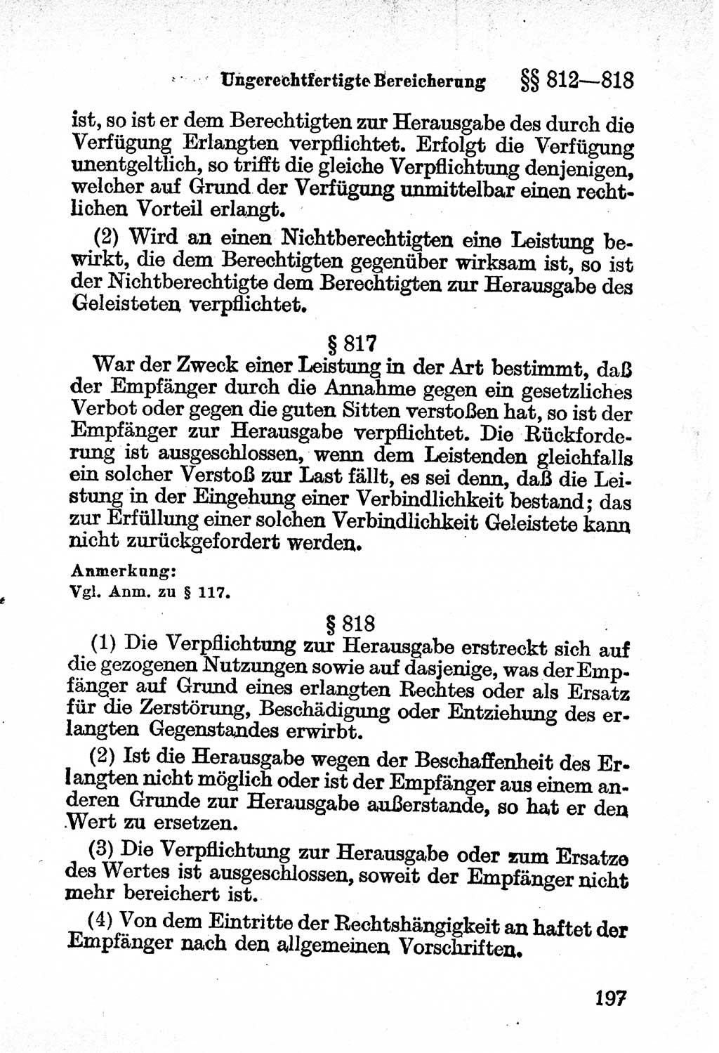Bürgerliches Gesetzbuch (BGB) nebst wichtigen Nebengesetzen [Deutsche Demokratische Republik (DDR)] 1956, Seite 197 (BGB Nebenges. DDR 1956, S. 197)