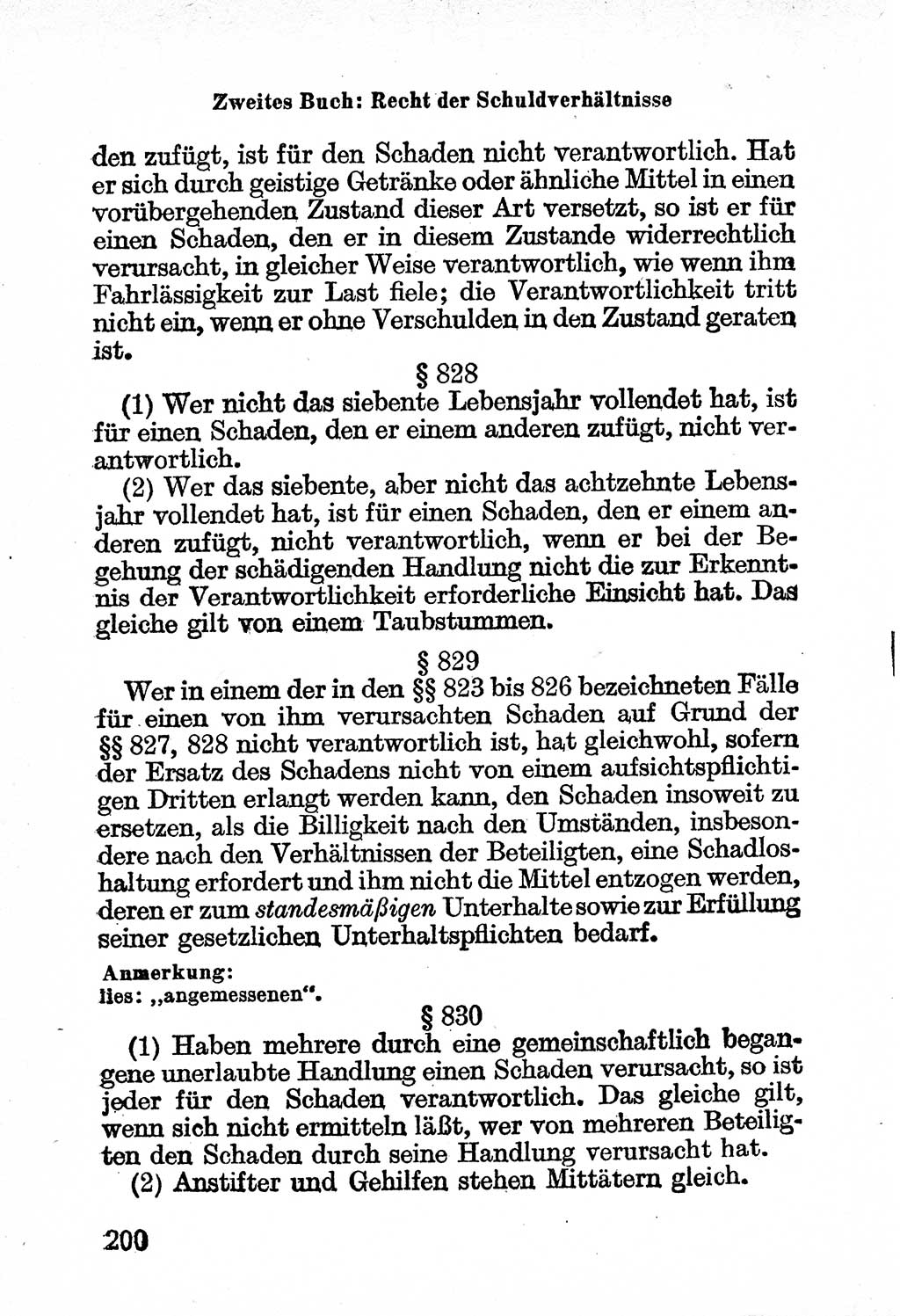 Bürgerliches Gesetzbuch (BGB) nebst wichtigen Nebengesetzen [Deutsche Demokratische Republik (DDR)] 1956, Seite 200 (BGB Nebenges. DDR 1956, S. 200)