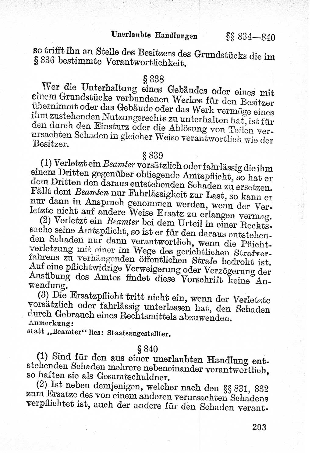 Bürgerliches Gesetzbuch (BGB) nebst wichtigen Nebengesetzen [Deutsche Demokratische Republik (DDR)] 1956, Seite 203 (BGB Nebenges. DDR 1956, S. 203)